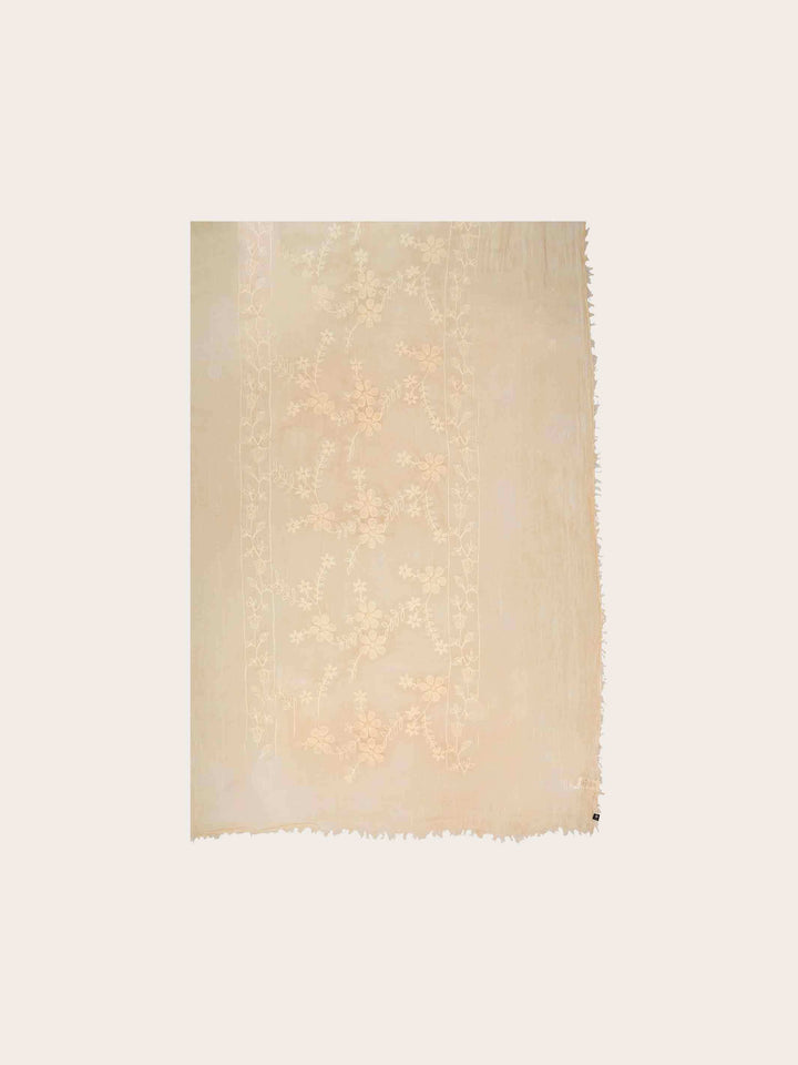 Stola mit Blumen-Stickerei