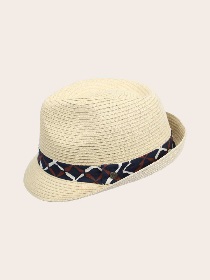 bugatti Trilby mit sommerlichem Blüten-Print am Hutband