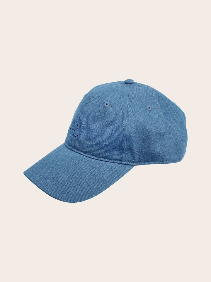 Einfarbige Baseballkappe im Jeans-Look mit gesticktem bugatti-Logo