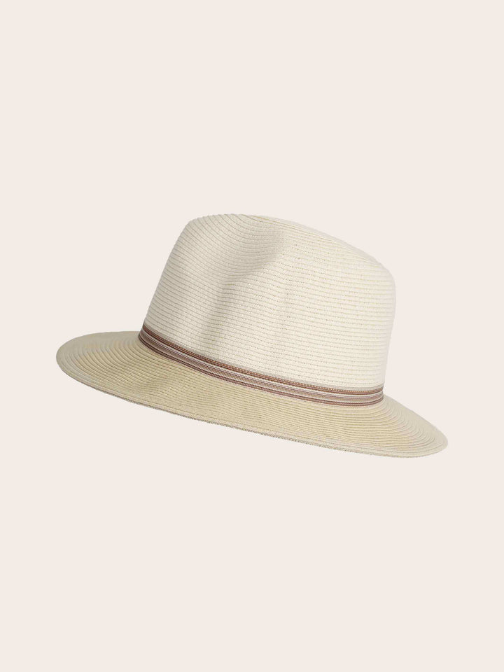 Loevenich Fedora aus Papier mit andersfarbiger Krempe