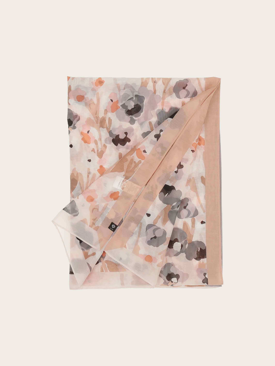 Stola mit Aquarell-Blumen-Design in Seidenmischung