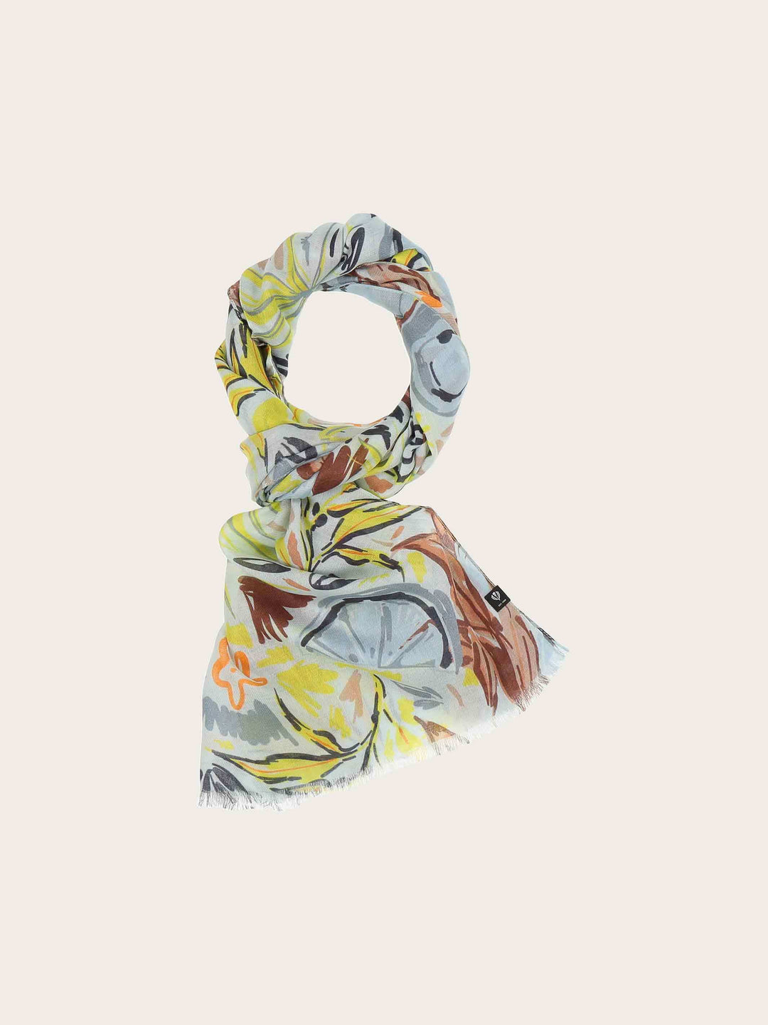 Sustainability Collection - Schal mit tropischem Pflanzen-Design aus Viskose