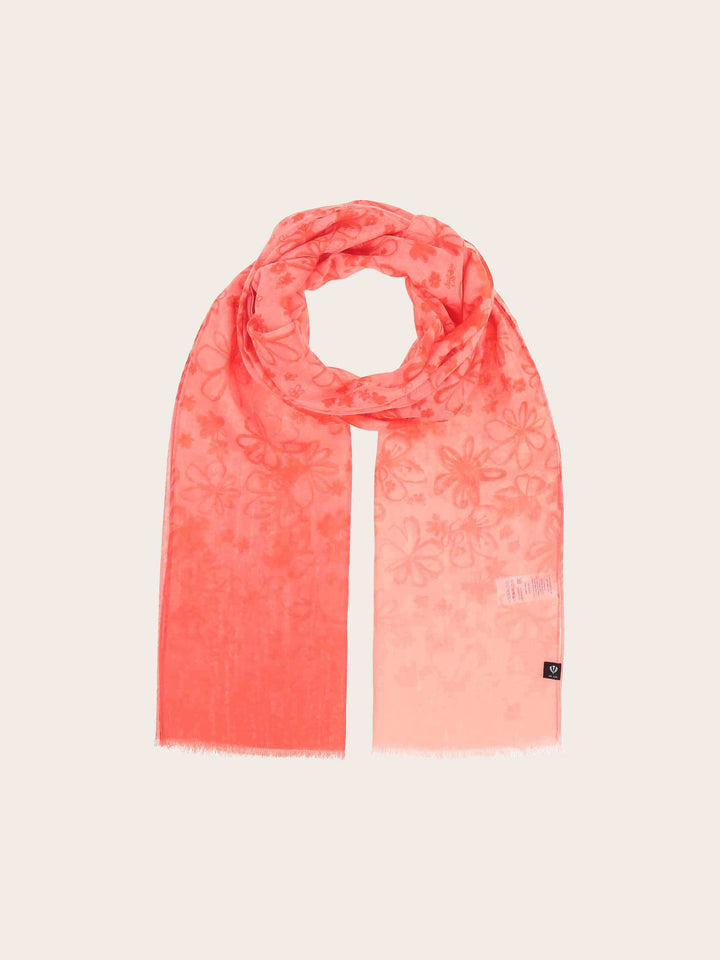 Sustainability Collection - Schal mit Blümchen-Design und Farbverlauf