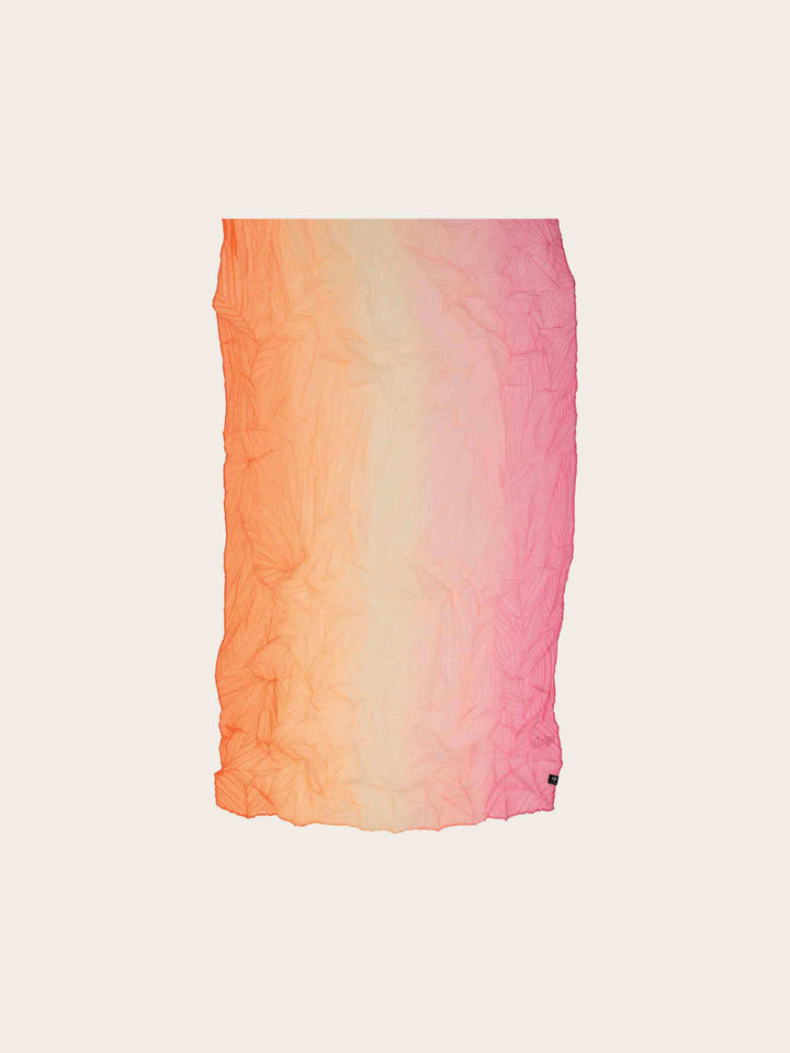 Plissee-Schal mit Farbverlauf