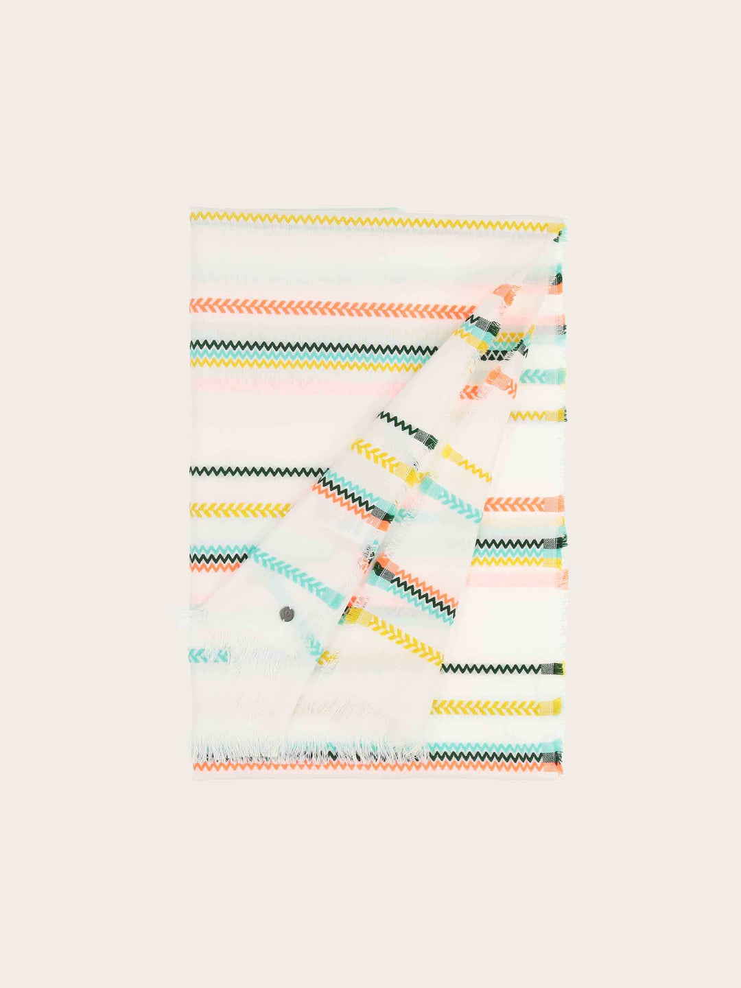 Gestreifter Schal in Baumwollmischung