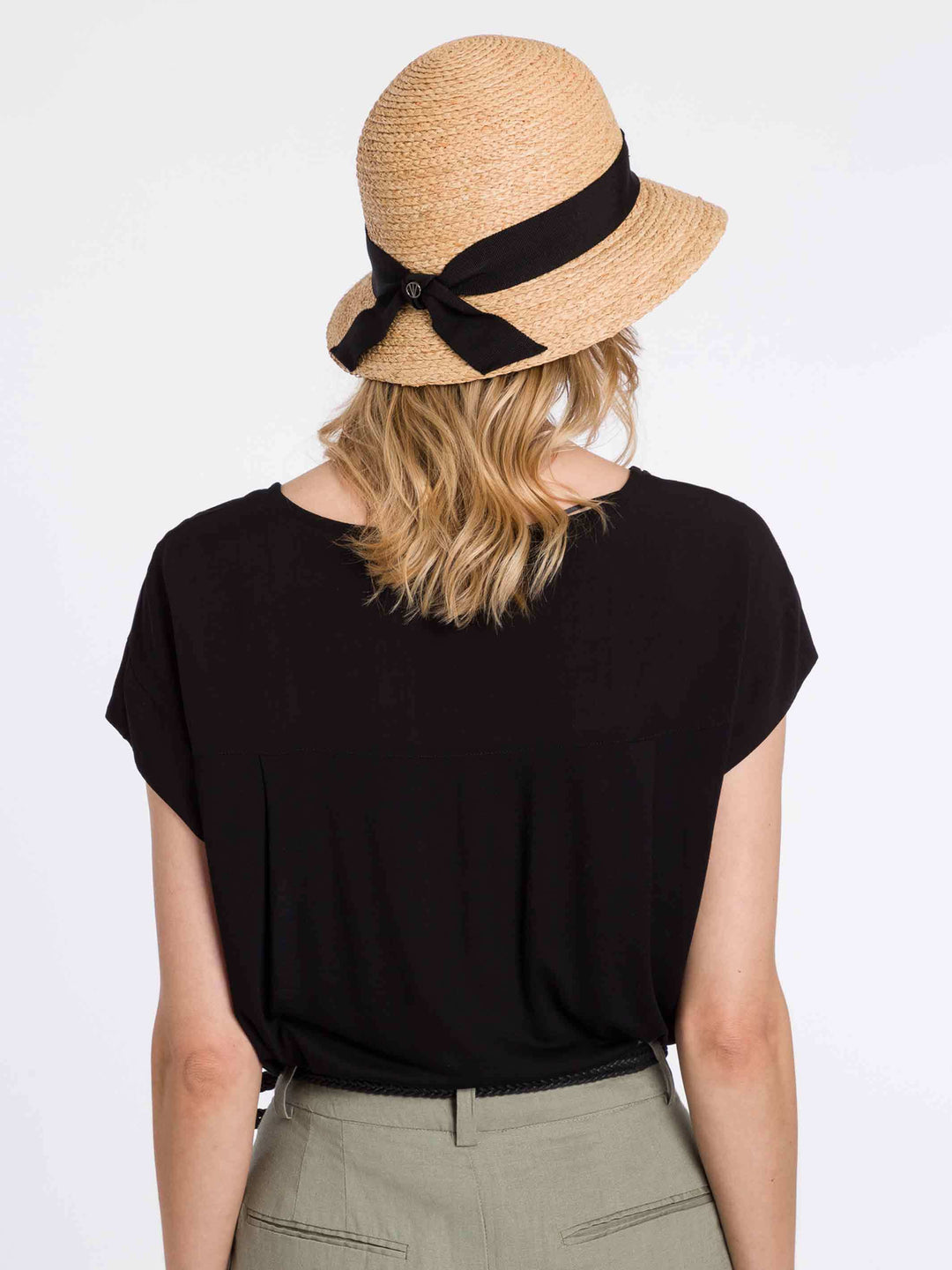 Lässiger Loevenich Strohhut aus Raffia geflochten