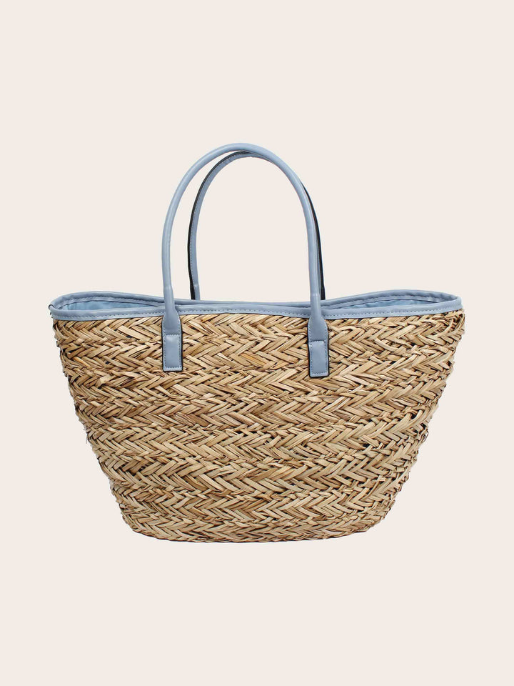 Stylische Loevenich Tasche aus Seegras mit Magnet-Verschluss