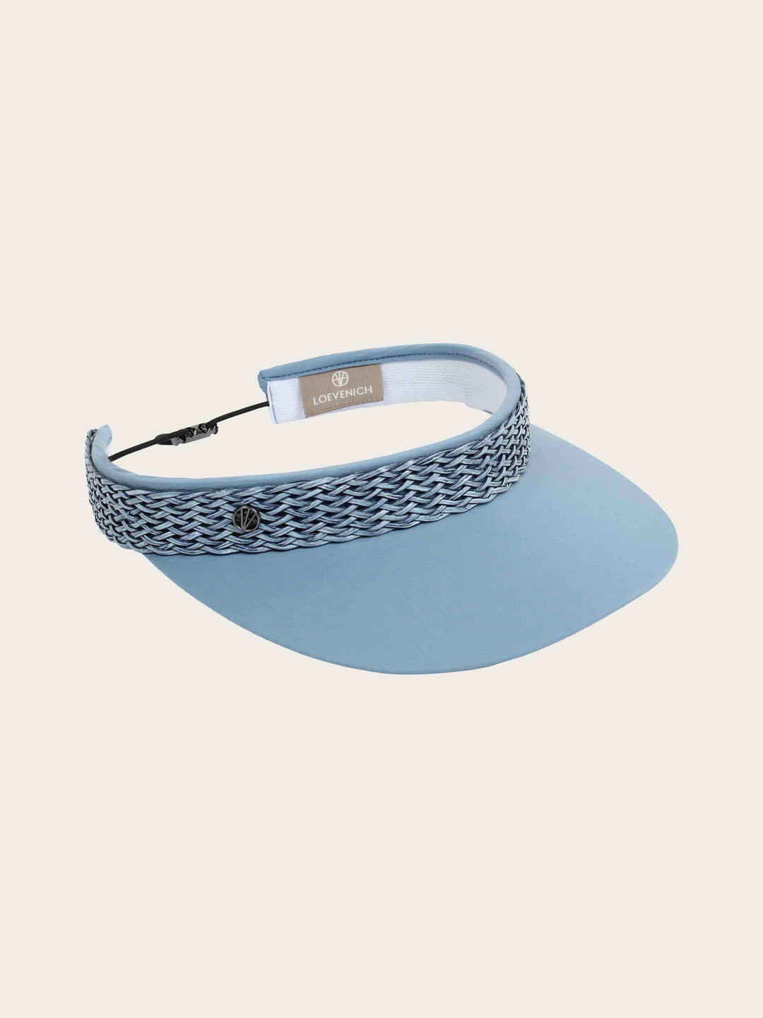 Loevenich Visor aus Baumwolle mit geflochtenem Kunstlederband