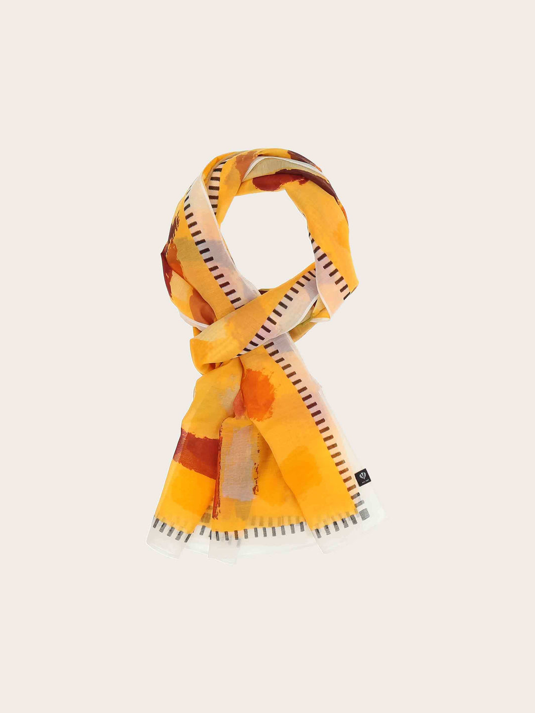 Stola mit Streifen-Design in Seidenmischung