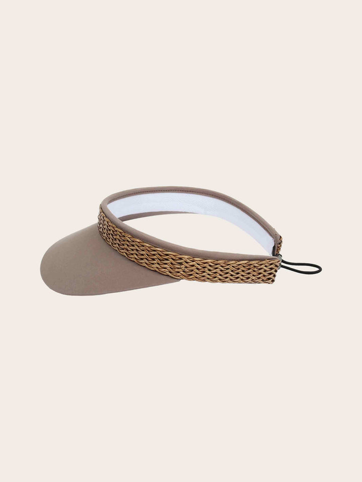 Loevenich Visor aus Baumwolle mit geflochtenem Kunstlederband