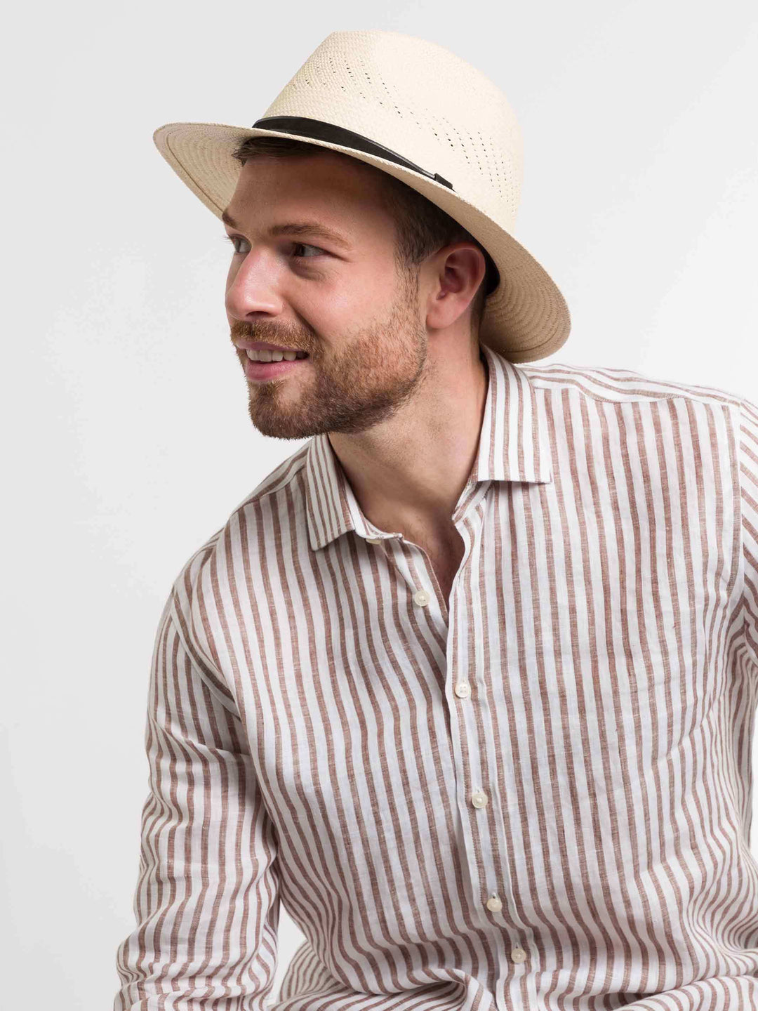 bugatti Panamahut mit Leder-Hutband