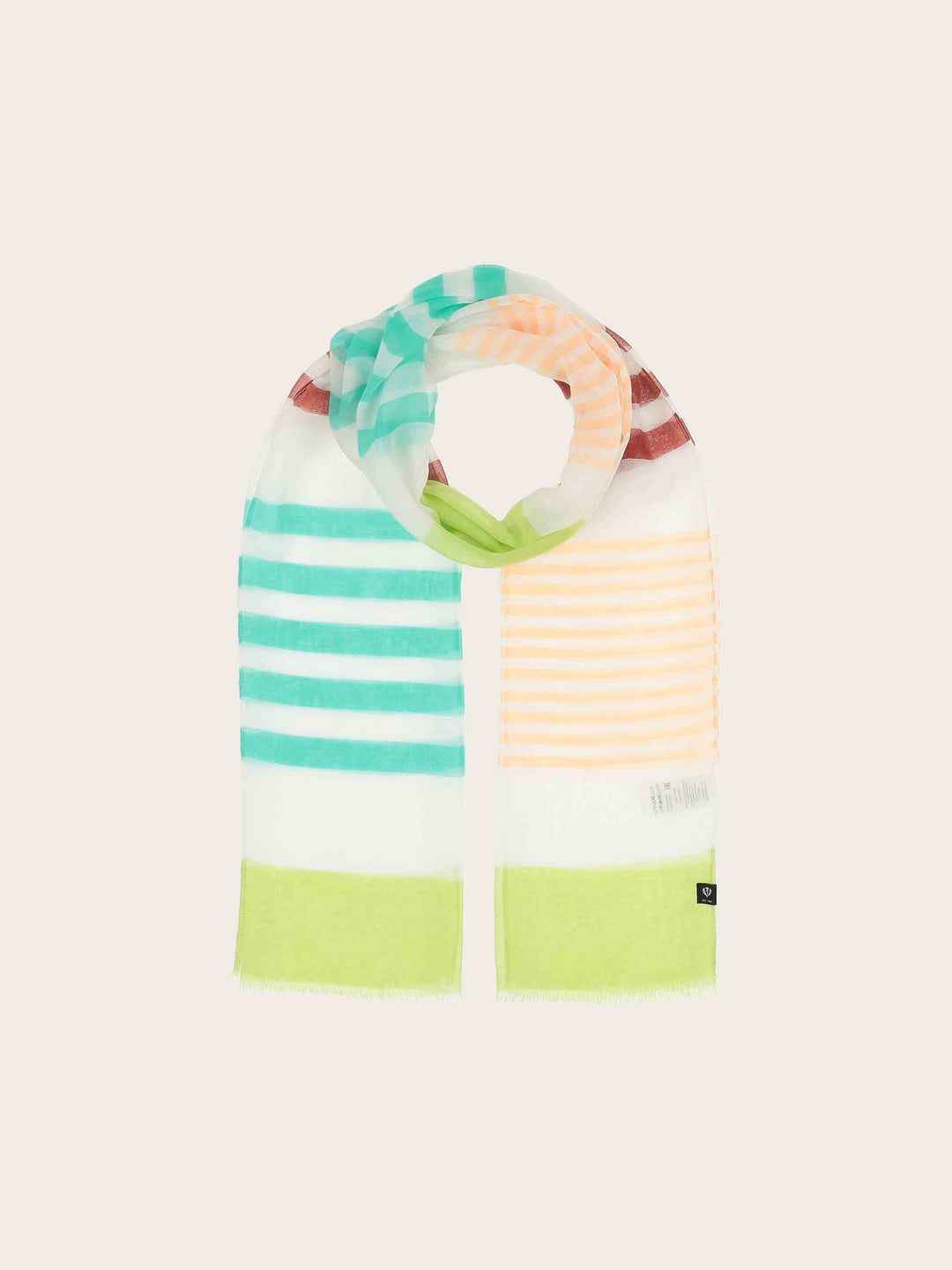 Sustainability Collection - Schal im bunten Streifen-Design