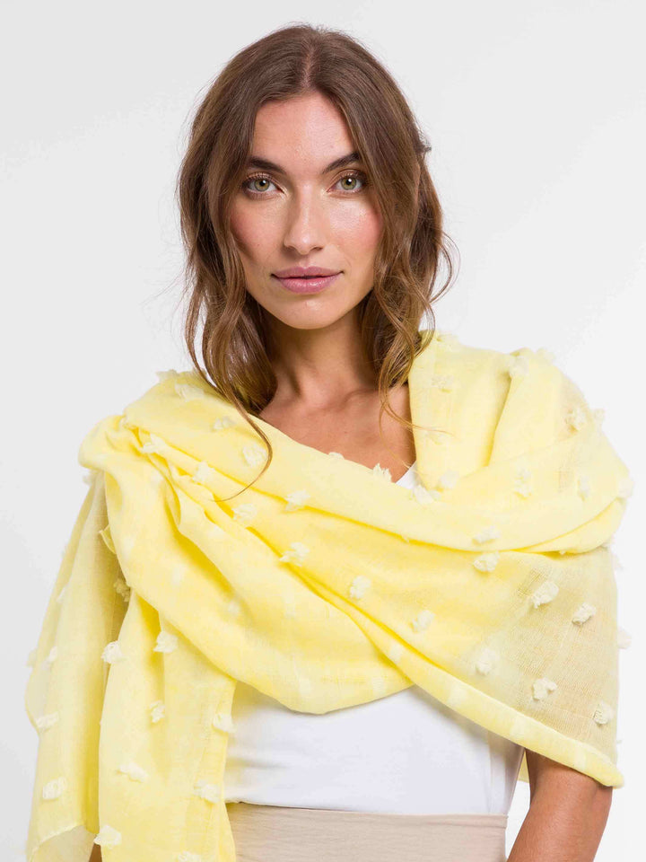 Fil Coupé Stola mit Quadraten