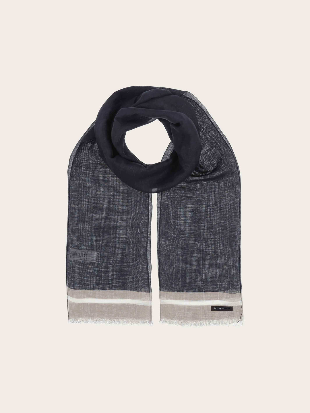Sportliche bugatti Stola mit farbigen Akzenten in Modalmischung