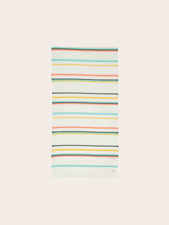 Gestreifter Schal in Baumwollmischung