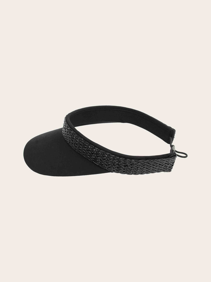 Loevenich Visor aus Baumwolle mit geflochtenem Kunstlederband