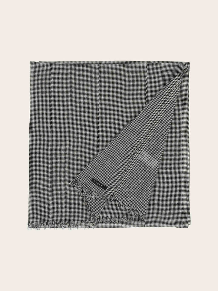 Sportliche bugatti Stola mit Boxkaro in Leinenmischung