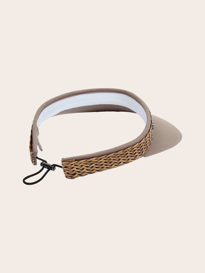 Loevenich Visor aus Baumwolle mit geflochtenem Kunstlederband