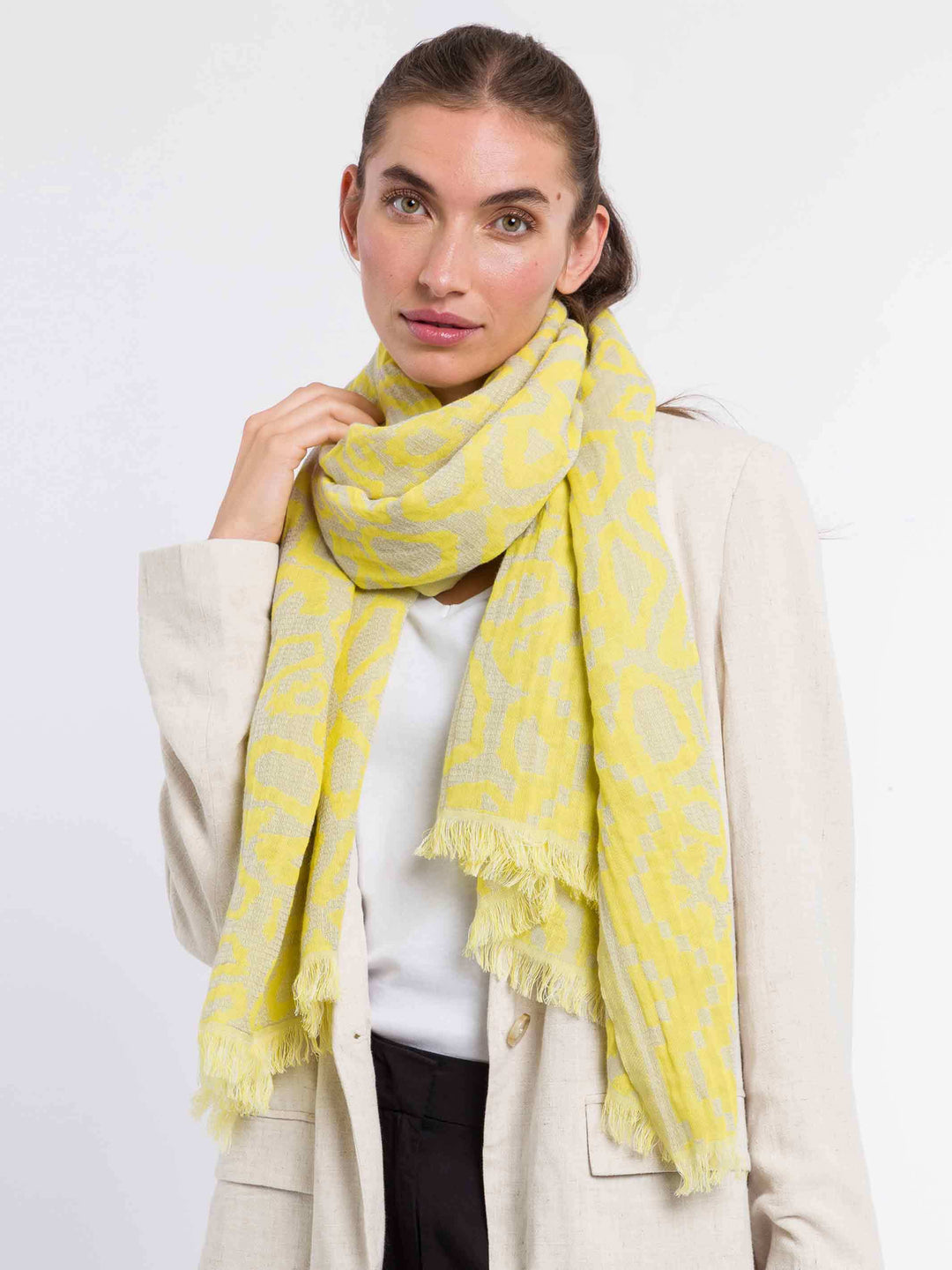 Sustainability Collection - Baumwollstola mit Boho-Design