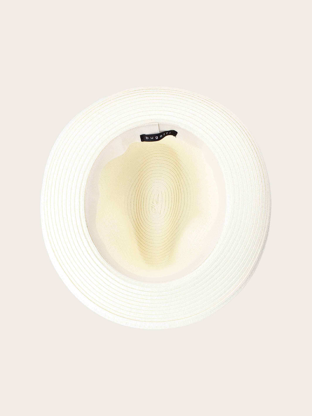 Einfarbiger bugatti Sommer-Fedora mit Leder-Hutband