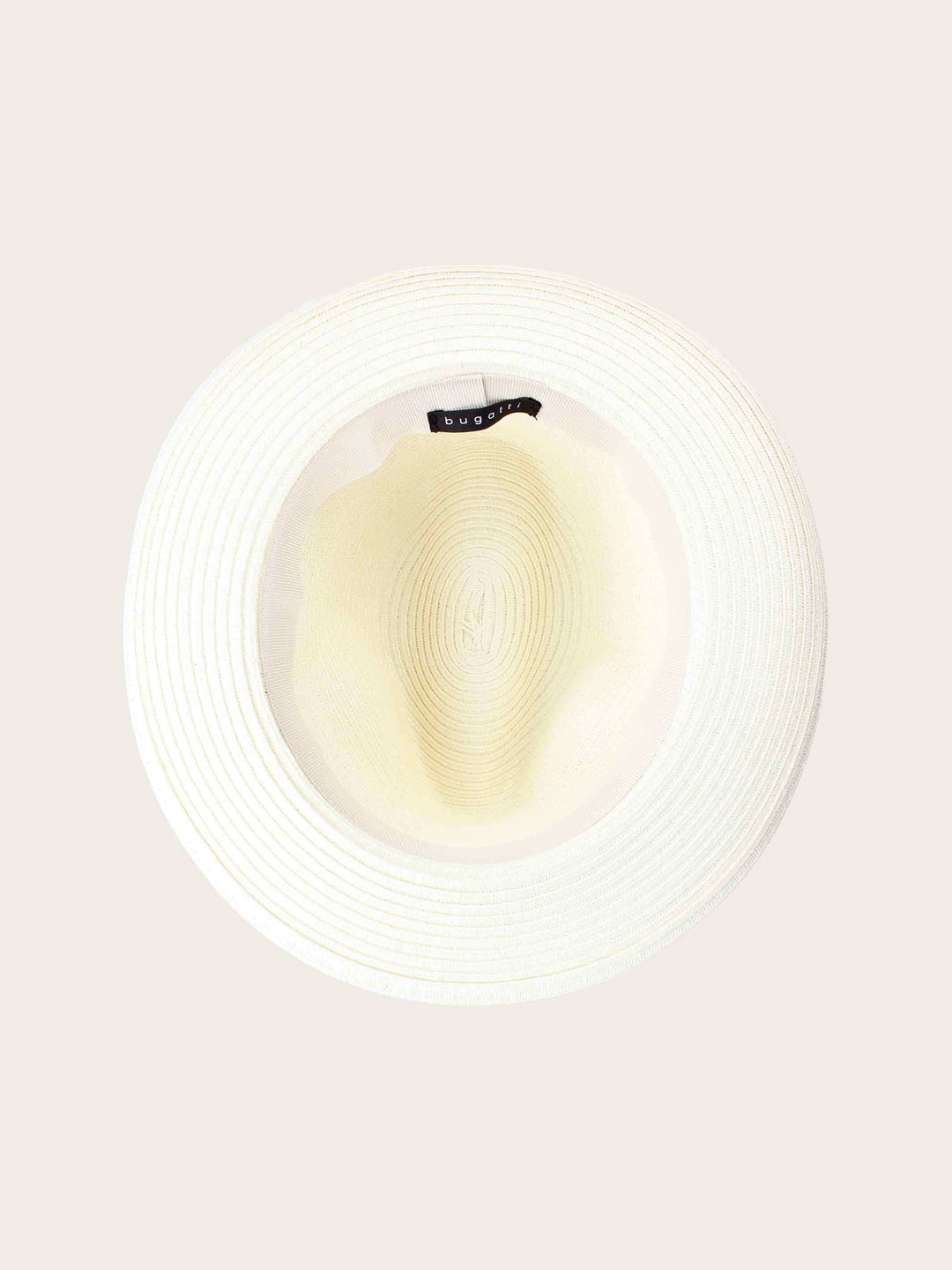 Einfarbiger bugatti Sommer-Fedora mit Leder-Hutband