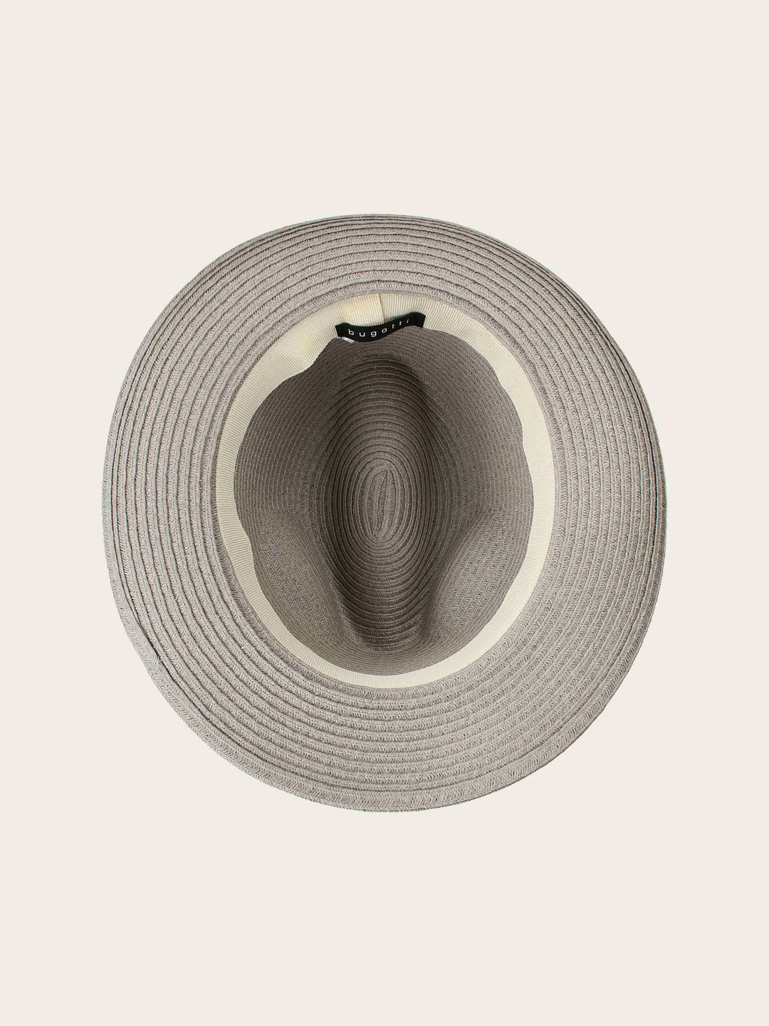 Einfarbiger bugatti Sommer-Fedora mit Leder-Hutband