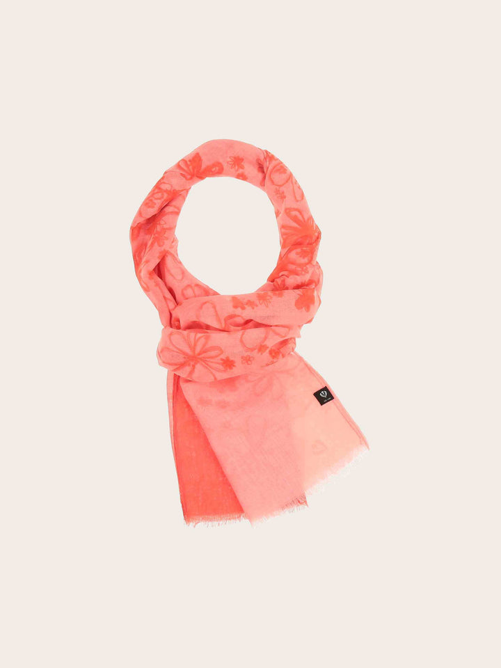 Sustainability Collection - Schal mit Blümchen-Design und Farbverlauf