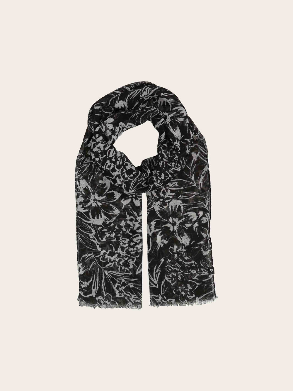 Sustainability Collection - Eleganter Schal mit tropischem Blumen-Design