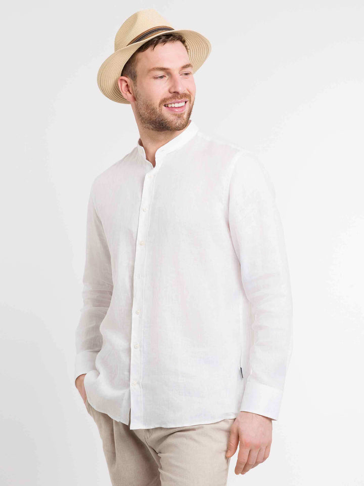Einfarbiger bugatti Sommer-Fedora mit Leder-Hutband