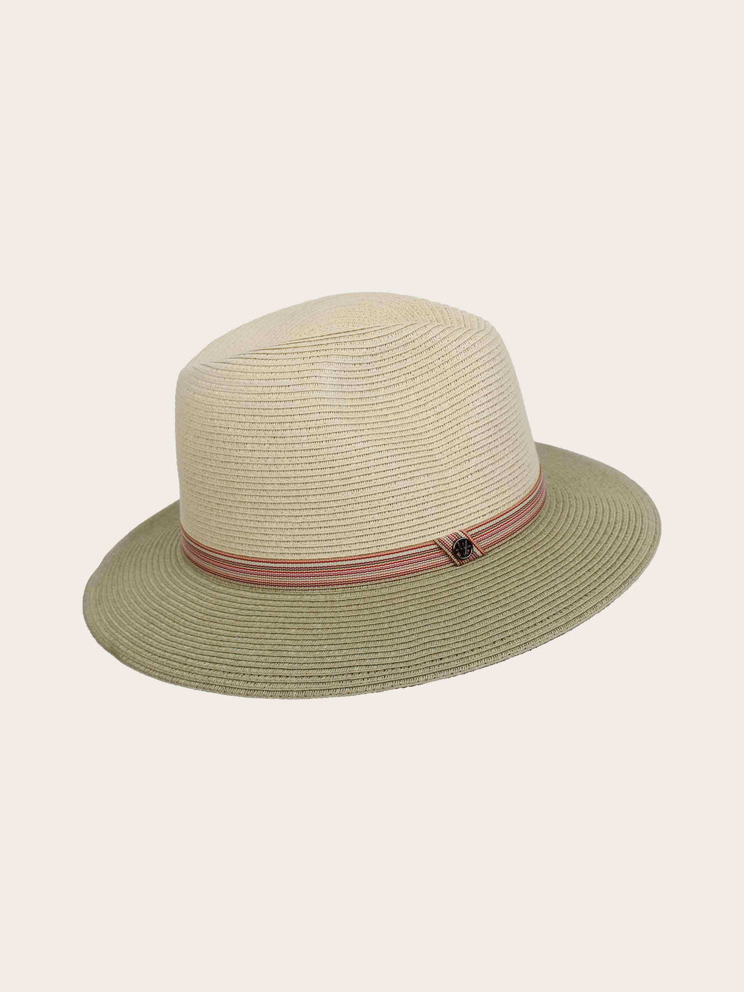 Loevenich Fedora aus Papier mit andersfarbiger Krempe