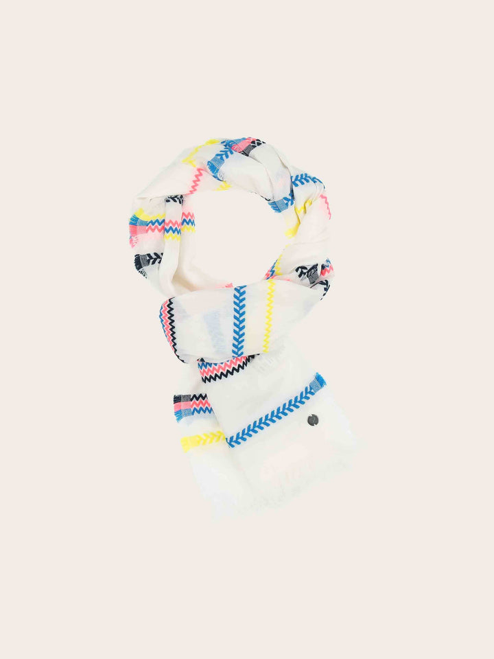 Gestreifter Schal in Baumwollmischung