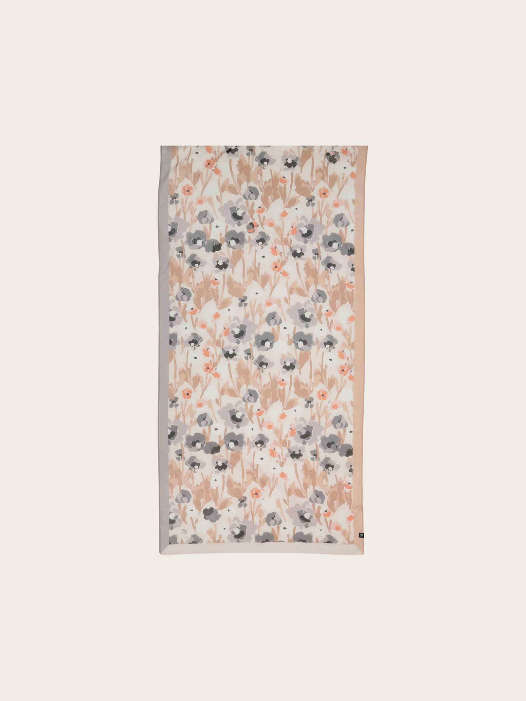 Stola mit Aquarell-Blumen-Design in Seidenmischung