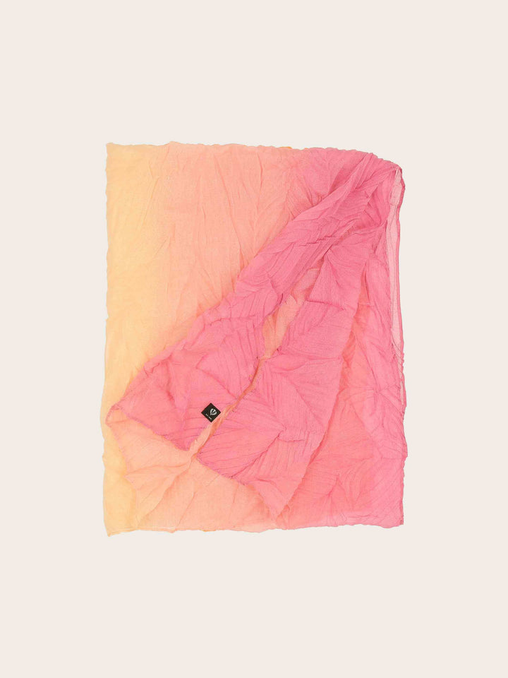 Plissee-Schal mit Farbverlauf