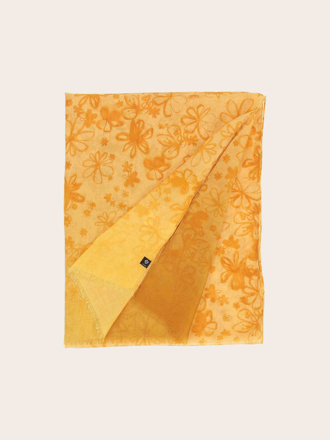 Sustainability Collection - Schal mit Blümchen-Design und Farbverlauf