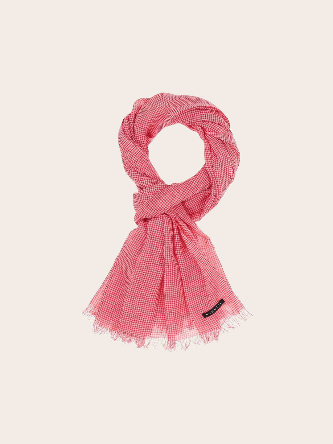 Sportliche bugatti Stola mit Boxkaro in Leinenmischung