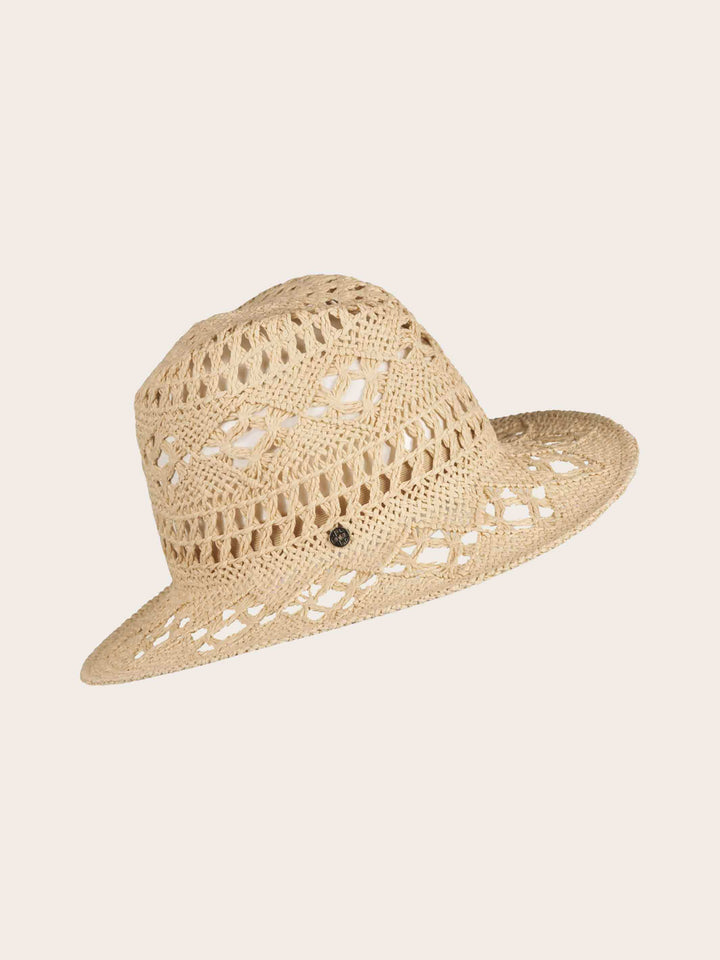 Leichter Loevenich Papier-Fedora mit Boho-Muster