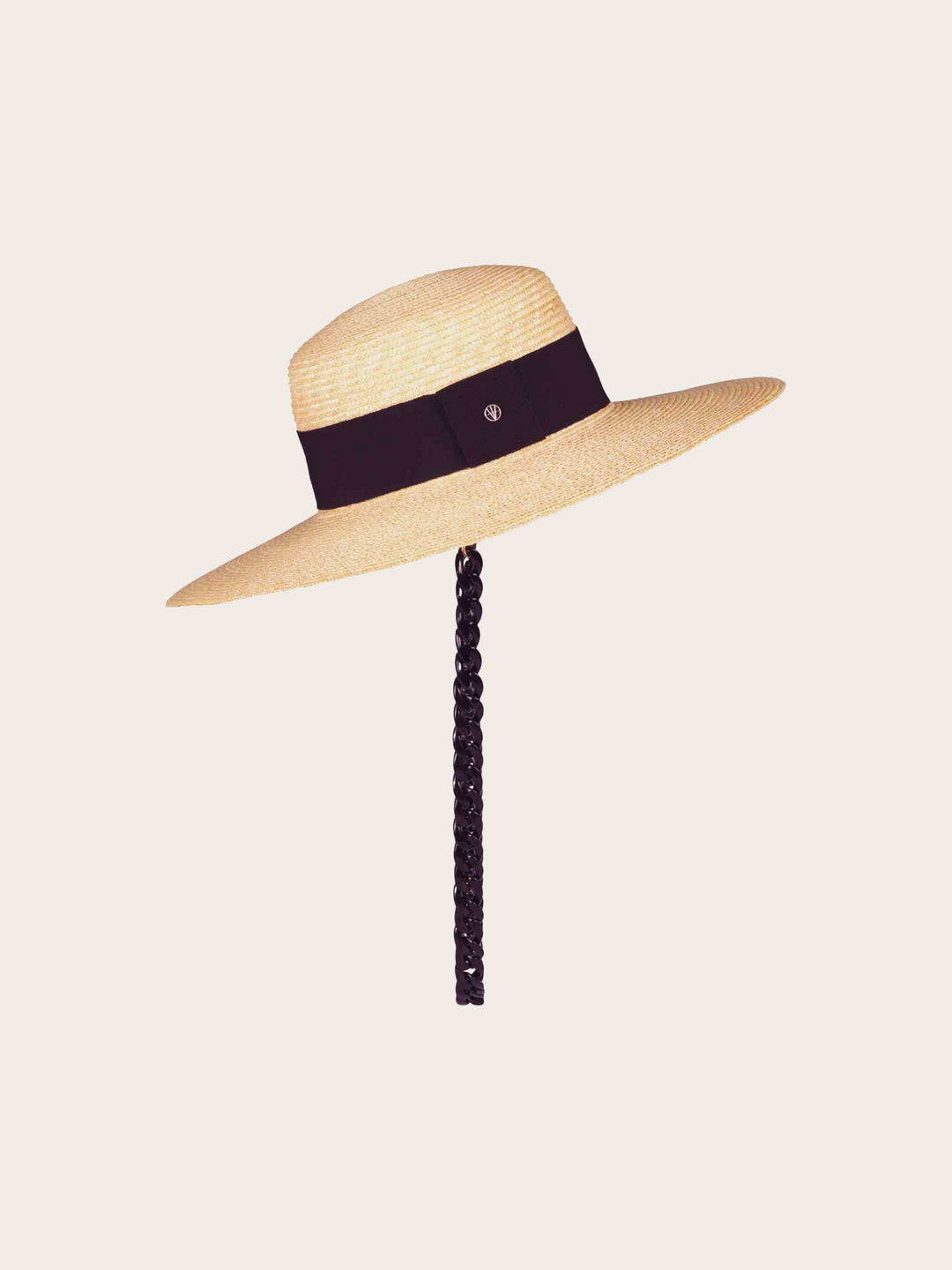 Stylischer Loevenich Strohhut mit abnehmbarem Kettenband