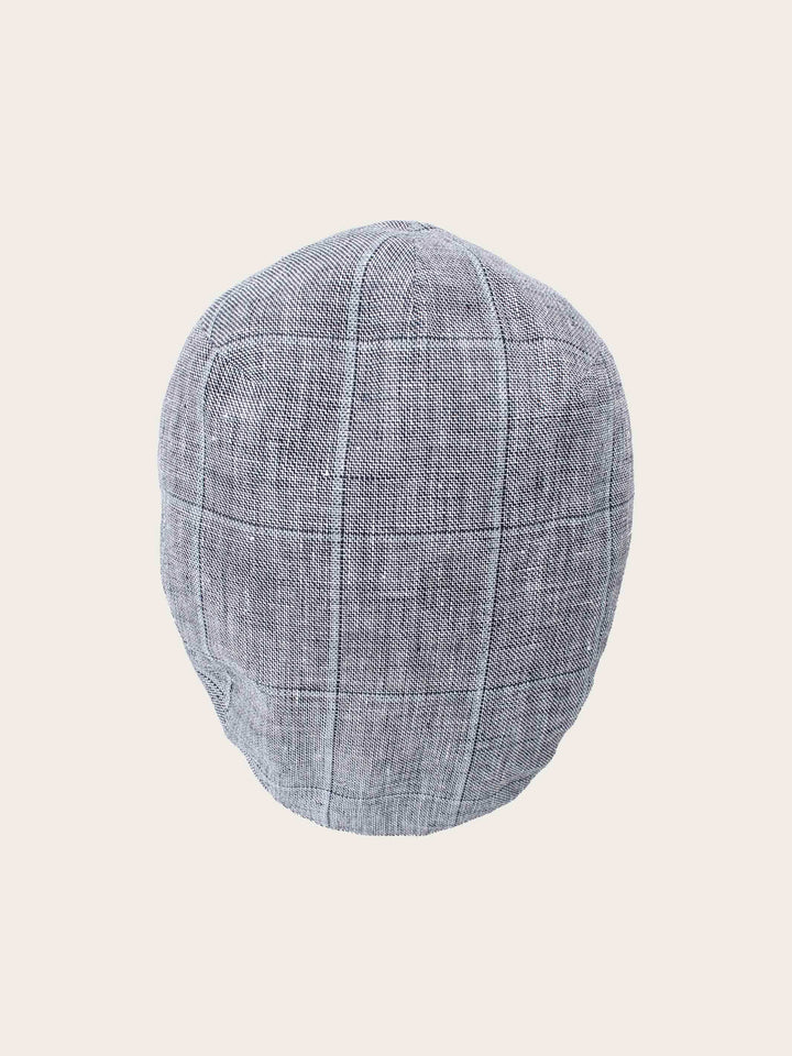 Karierte bugatti Schirmmütze in Leinenmischung