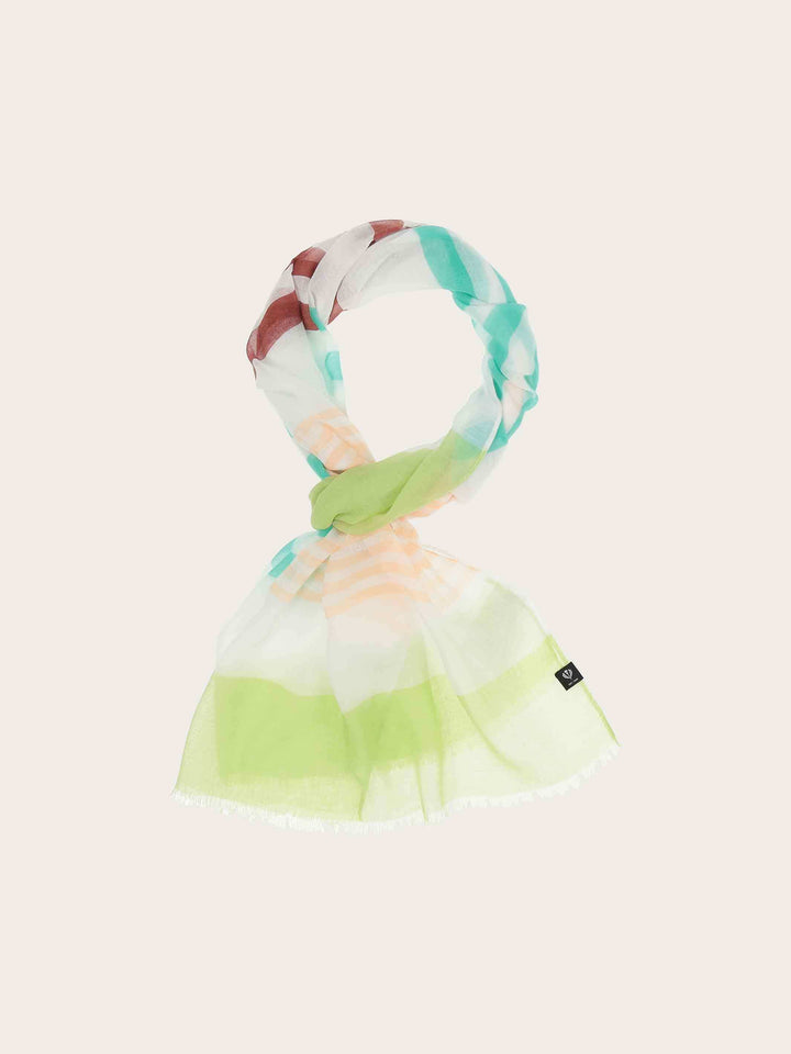Sustainability Collection - Schal im bunten Streifen-Design