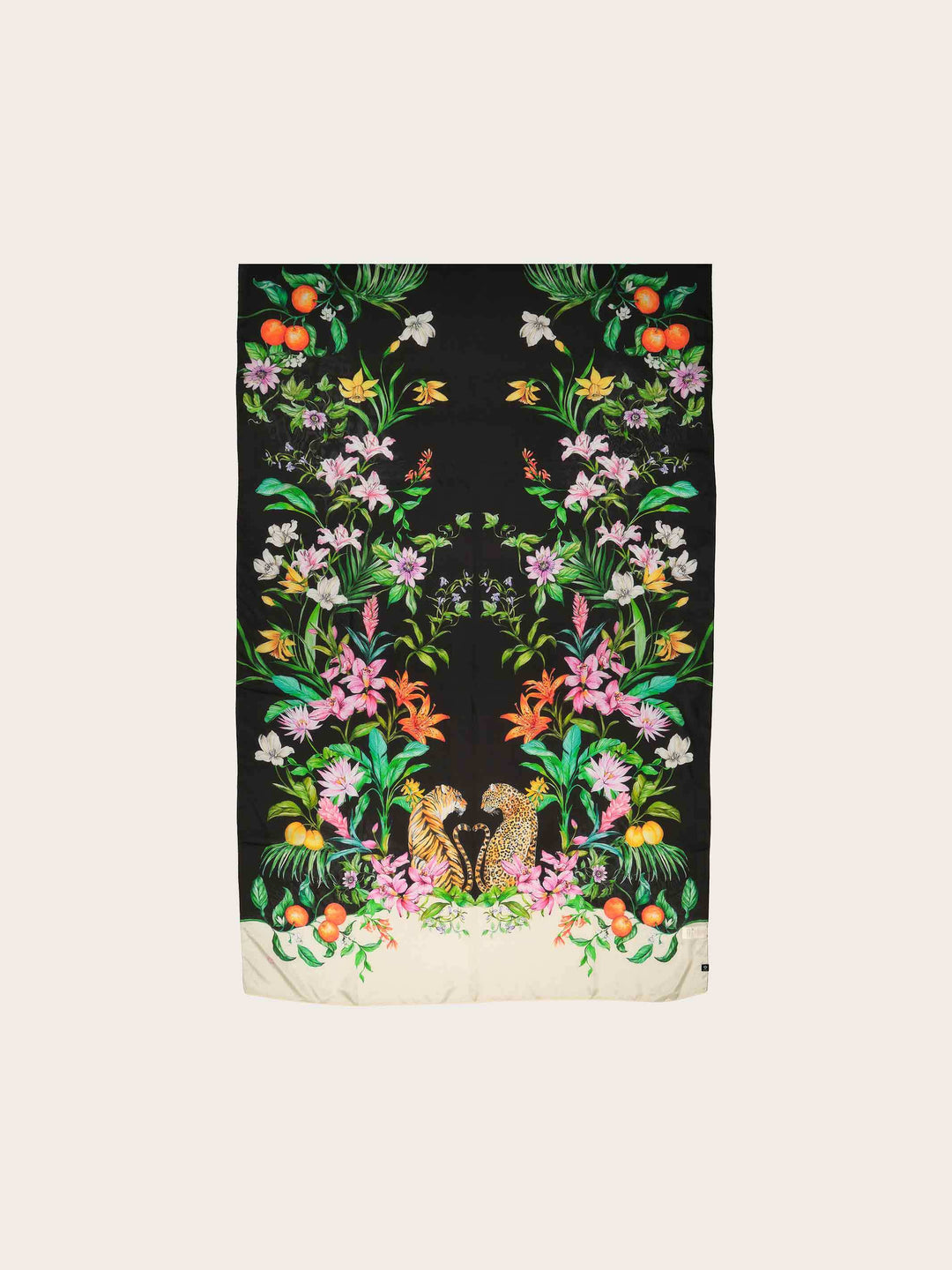XL Seiden-Stola mit Dschungel Design