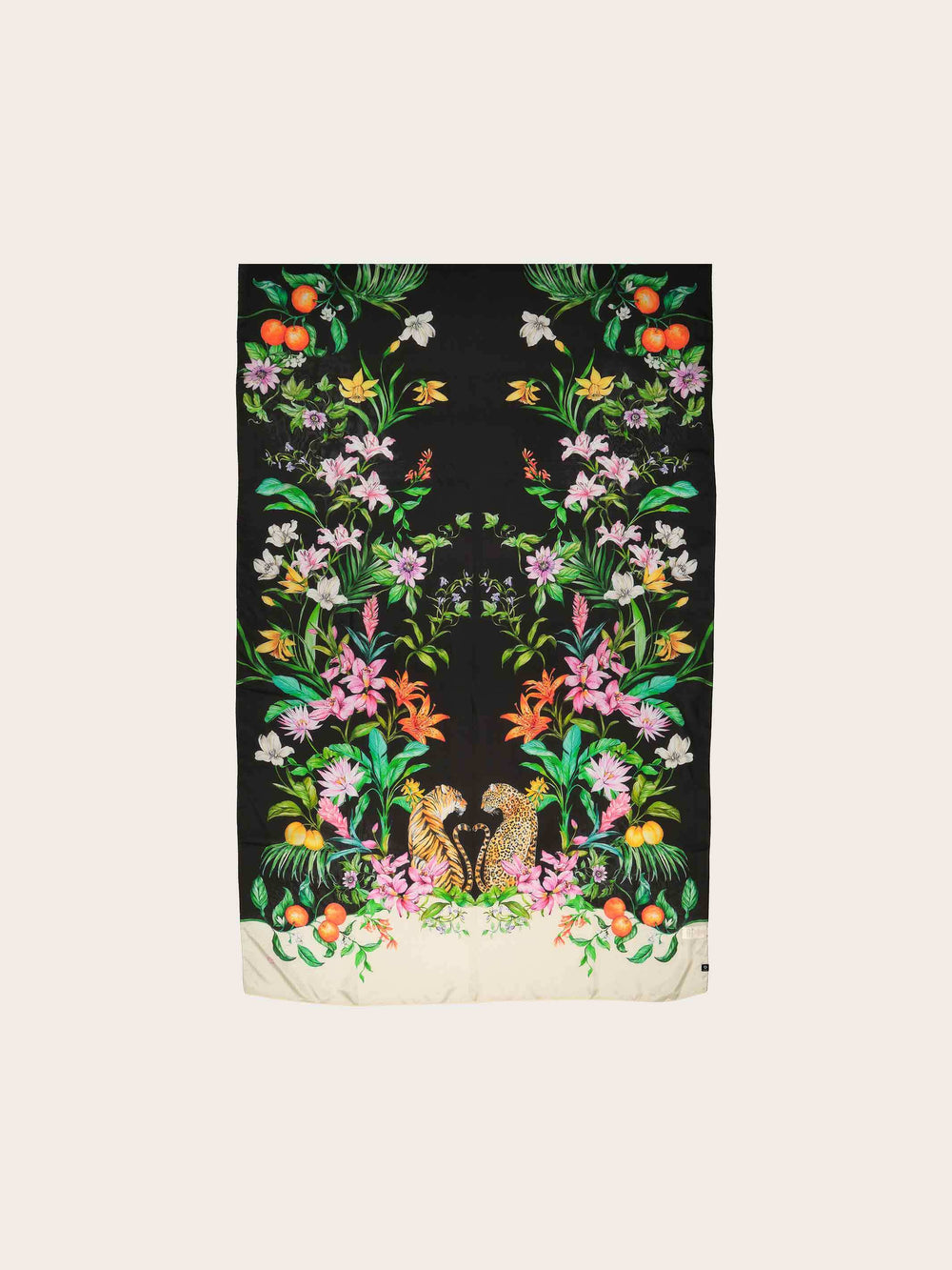 XL Seiden-Stola mit Dschungel Design