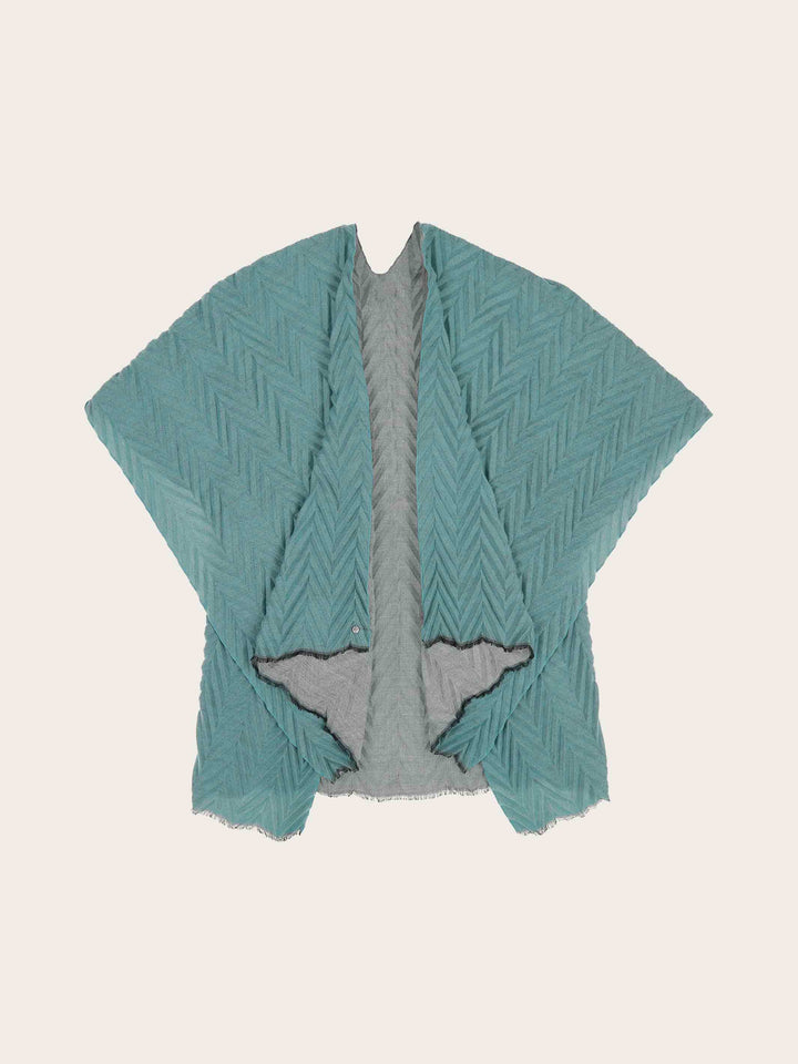 Plissierter Damen Poncho
