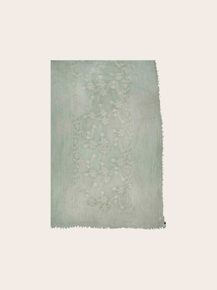 Stola mit Blumen-Stickerei