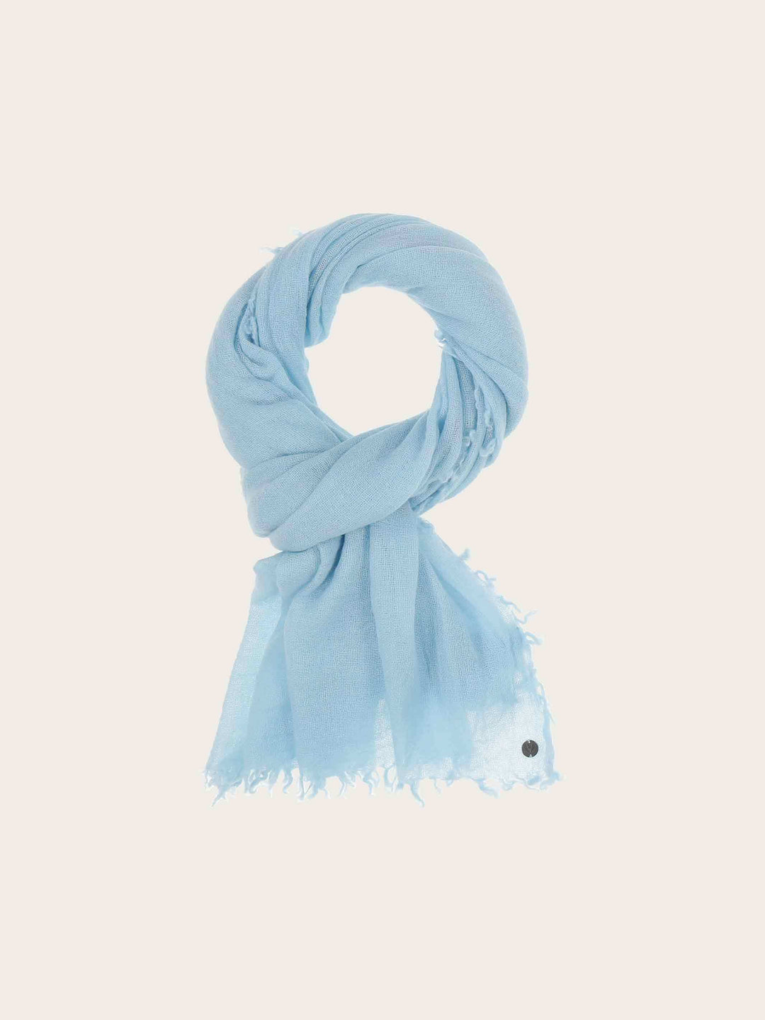 Einfarbige Wollstola mit Fransen