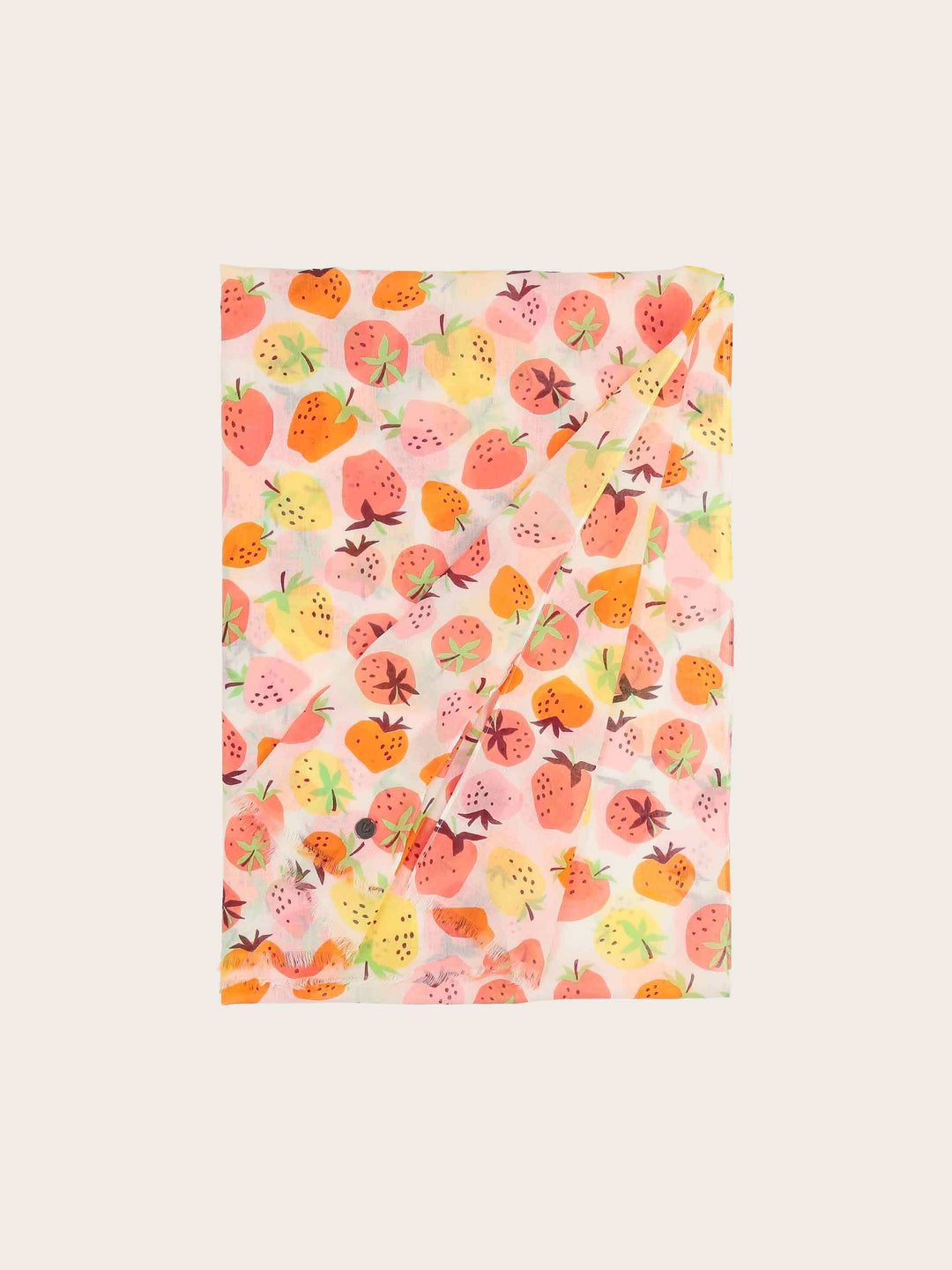 Baumwollschal mit Erdbeer-Print