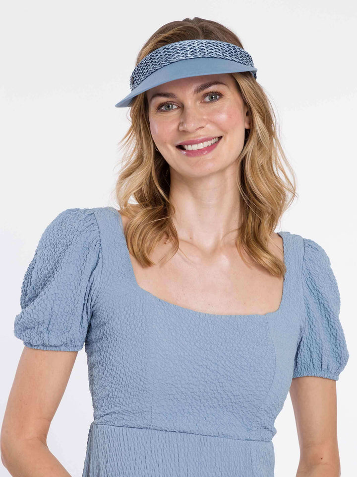 Loevenich Visor aus Baumwolle mit geflochtenem Kunstlederband