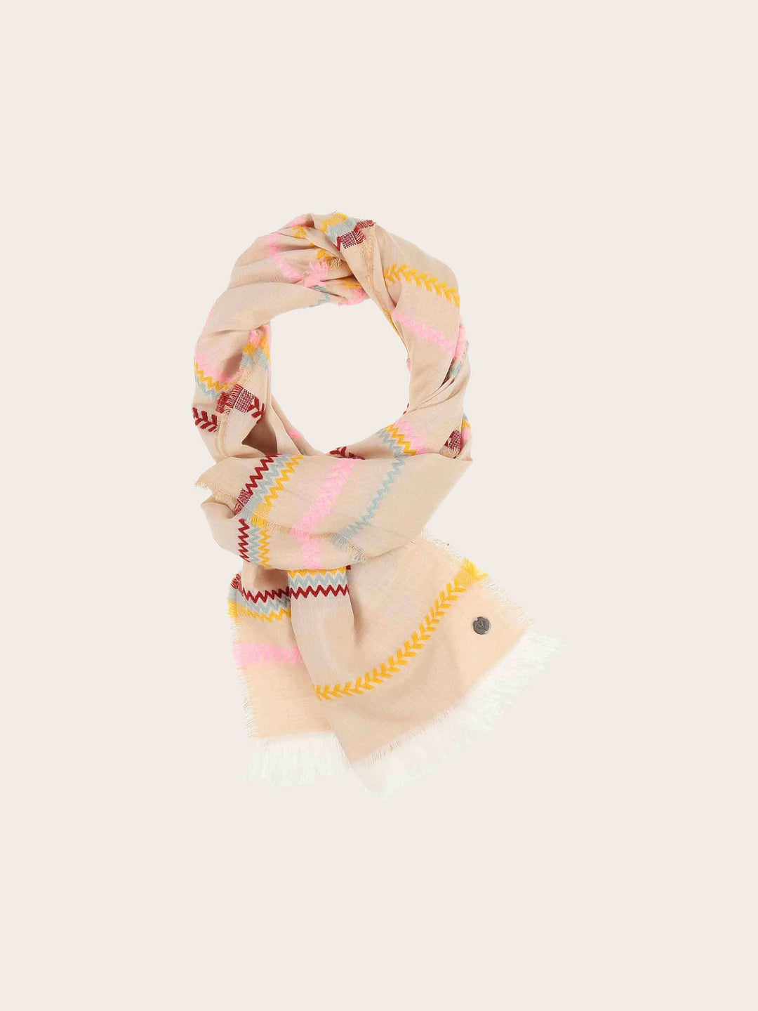 Gestreifter Schal in Baumwollmischung