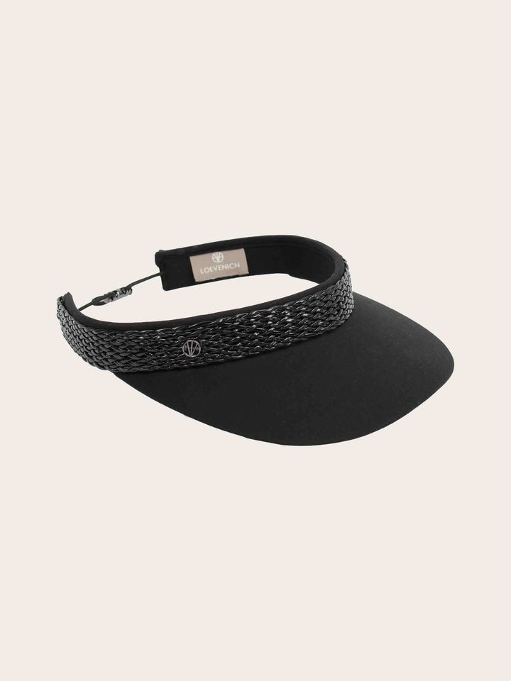 Loevenich Visor aus Baumwolle mit geflochtenem Kunstlederband
