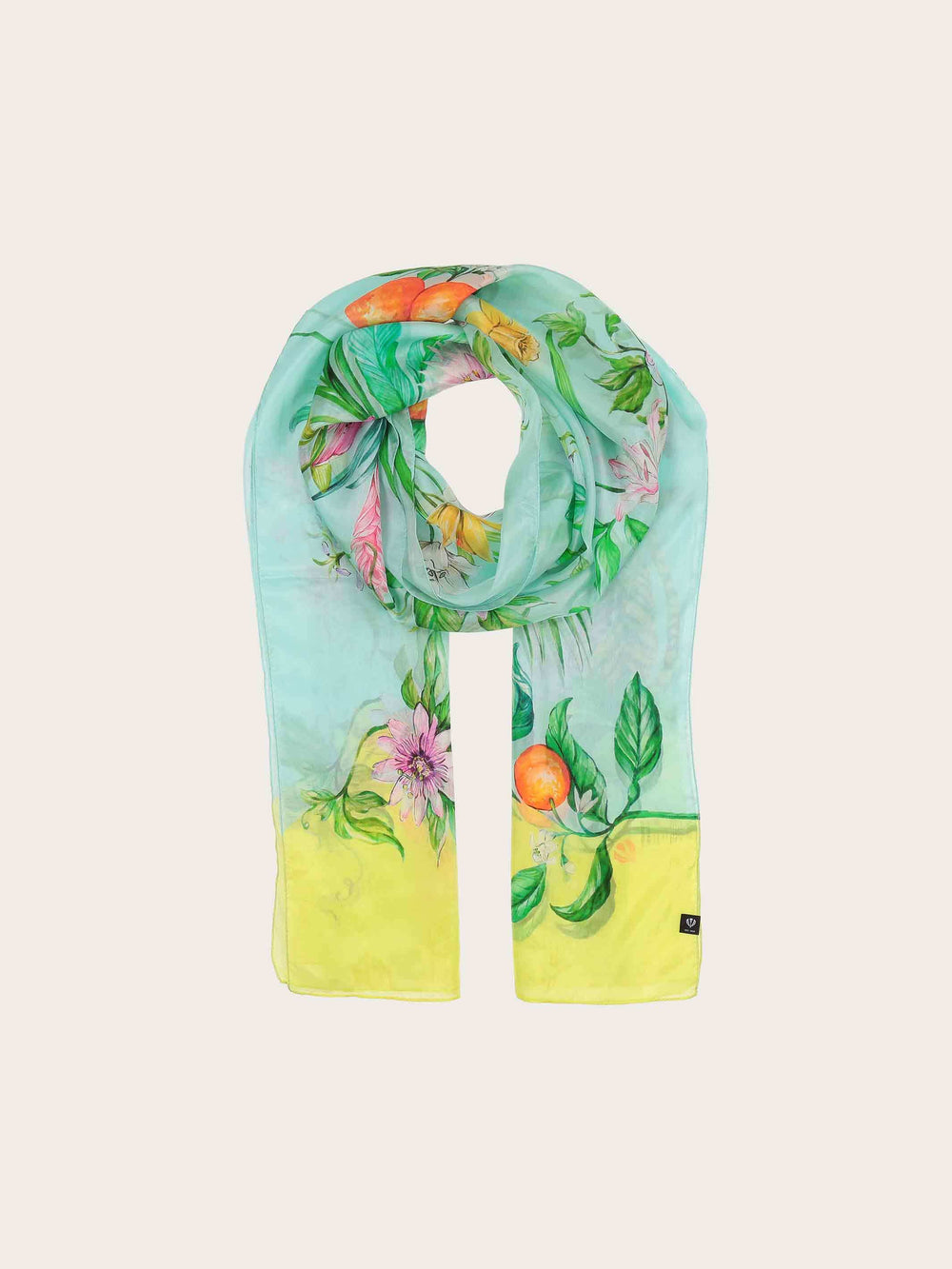 XL Seiden-Stola mit Dschungel Design