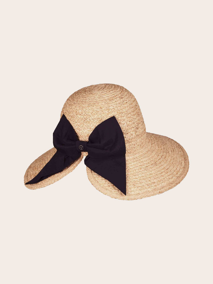 Stylischer Loevenich Strohhut mit großer Schleife